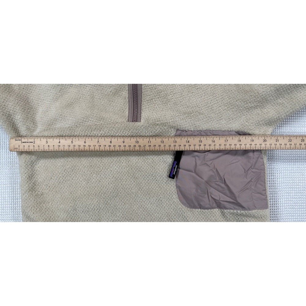 Patagonia Women's Medium Re-Tool Half Zip Pullover Fleece Jacket Natural X-Dye - Picture 3 of 7
